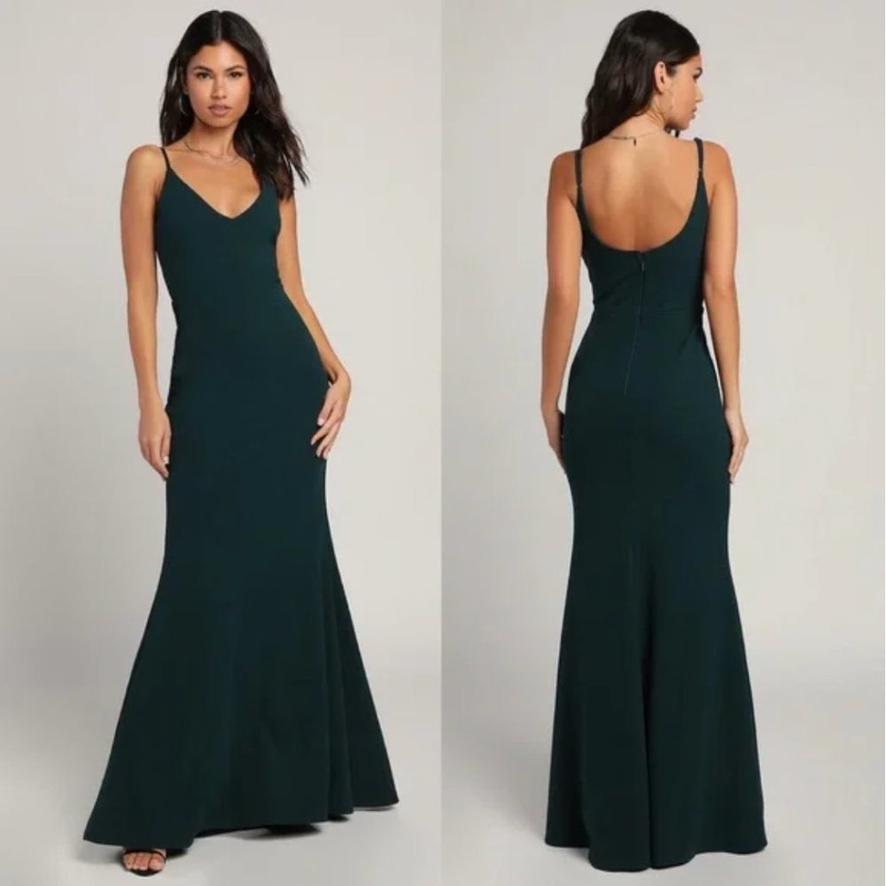 LULUS Infinite Glory Forest Green Maxi Dress